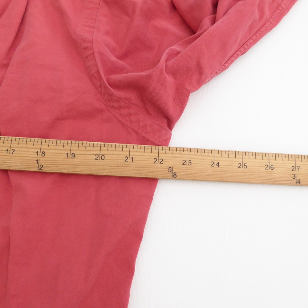 Polo Ralph Lauren Mens Button Up Shirt Salmon Red Workwear Utility Pocket Medium - Picture 6 of 9